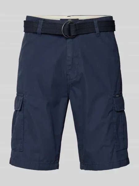Bermudy o kroju regular fit z cargo Petrol