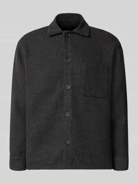 Kurtka koszulowa o kroju regular fit z brustaszą model SOHO OLLIE' Jack & Jones czarna