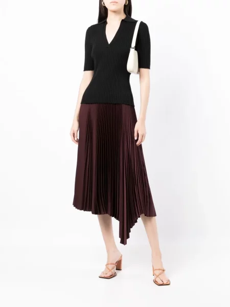 Kašmírové polotričko Cashmere In Love s výstřihem do v černé