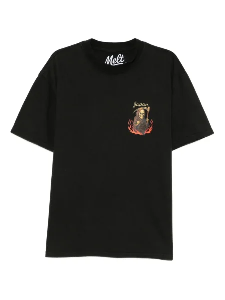 Raštuotas marškinėliai Melt juoda