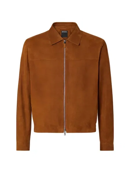 Gulerat jachetă-cămașă Zegna maro