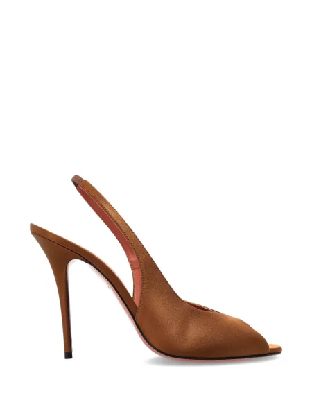 Pantofi cu toc Amina Muaddi slingback maro
