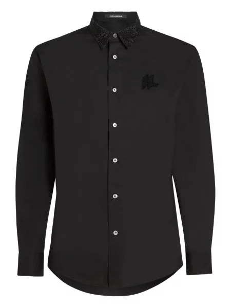 Cămașă Karl Lagerfeld lungă negru