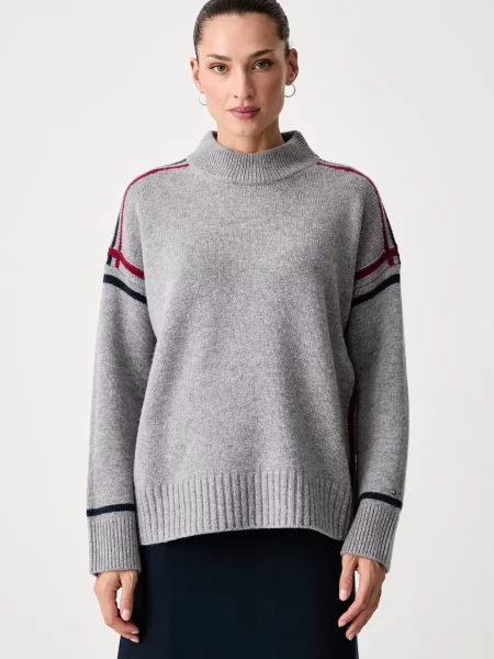 Tommy Hilfiger pulover pentru femei din lână gri