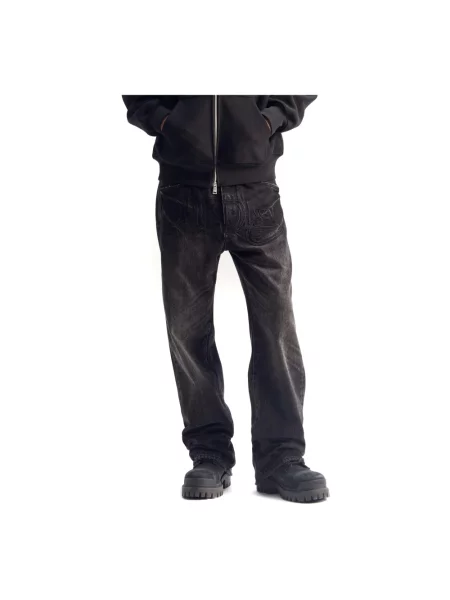 Jeansy Purple Brand z logo czarne