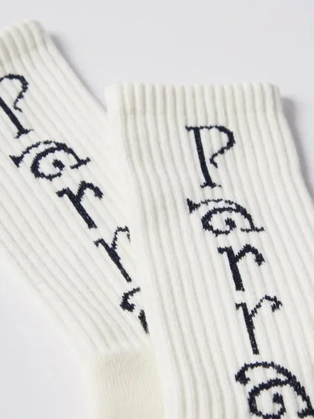 By Parra șosete de Weird trad logo crew socks alb