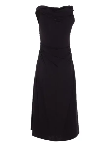 Rochie fără mâneci Michael Michael Kors fără mâneci de costum din piele negru