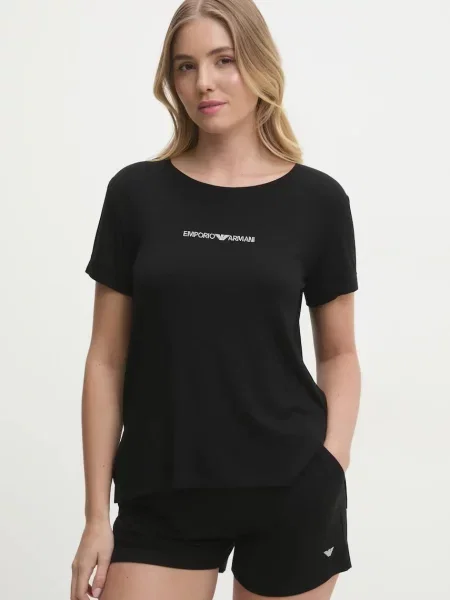 Majica lounge Emporio Armani Underwear črna