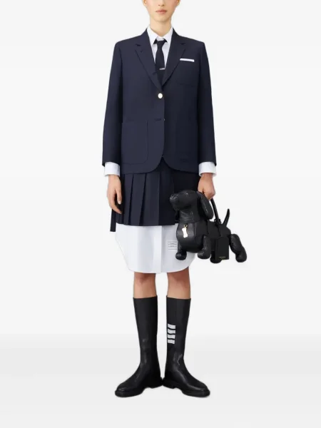 Sacou Thom Browne din țesătură twill albastru