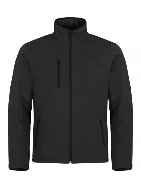 Clique Pikowana kurtka softshell – czyste linie – Black czarna