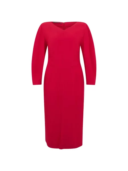 Rochie midi Alberta Ferretti cu decolteu în V roșu