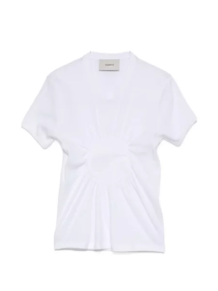 Tricou Coperni cu volane alb