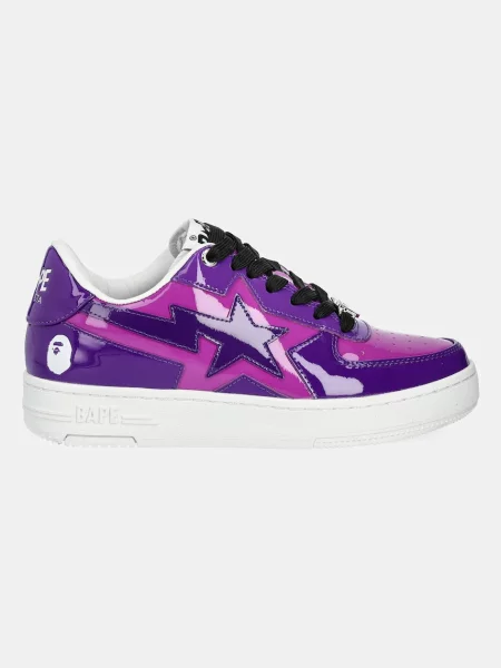 A Bathing Ape Δερμάτινα sneakers BAPE STA ICON L μωβ