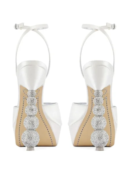Sandale Sophia Webster de cristal alb