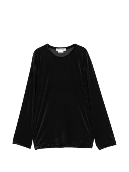 Lung tricou Comme Des Garçons de catifea negru