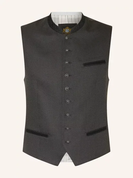 Hammerschmid Krojová Vesta Mirko Slim Fit černá