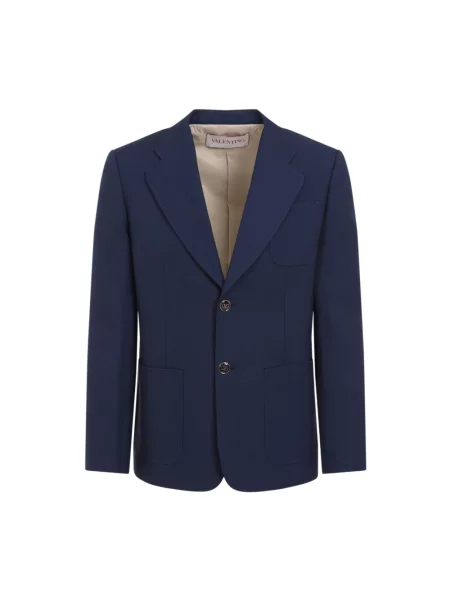 Marynarka Valentino wełniana jednorzędowa niebieska