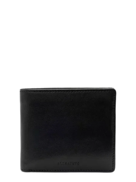 AllSaints portofel pentru bărbați din piele DELPH negru