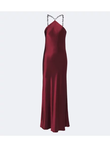 Rochie Staud din satin cu gât halter