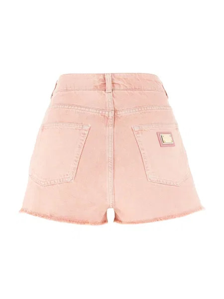 Szorty jeansowe Dolce And Gabbana retro różowe