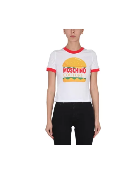 Koszulka Moschino z nadrukiem biała