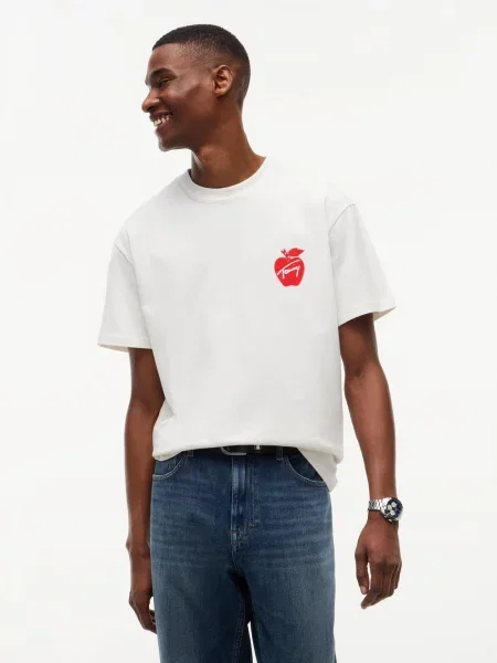 Tommy Jeans koszulka Mężczyźni S biały