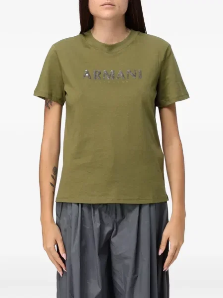 Tricou Emporio Armani cu paiete verde