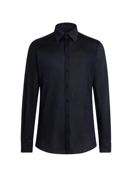 Cămașă Dolce & Gabbana de mătase negru