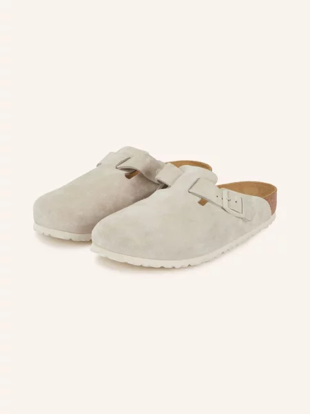 Birkenstock Klapki Boston grau beżowe