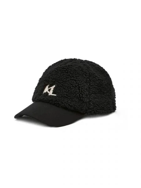 Karl Lagerfeld Baseball sapka K/Kl Shearling fekete