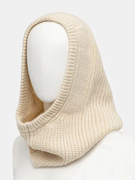 Вовняна шапка Ugg з капюшоном біла