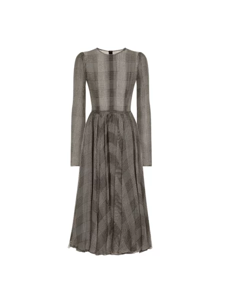 Sukienka Dolce And Gabbana w kratkę szara