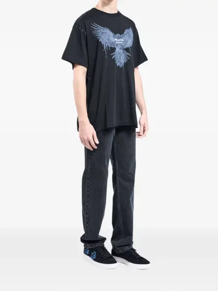 Tricou Just Cavalli cu imagine negru