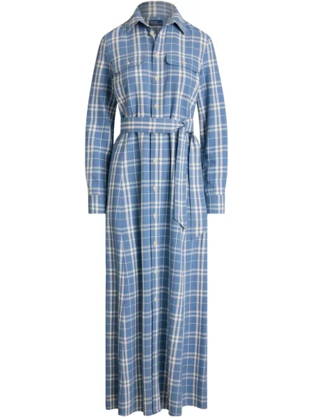 Polo Polo Ralph Lauren z twillu do kolan plisowane żółte