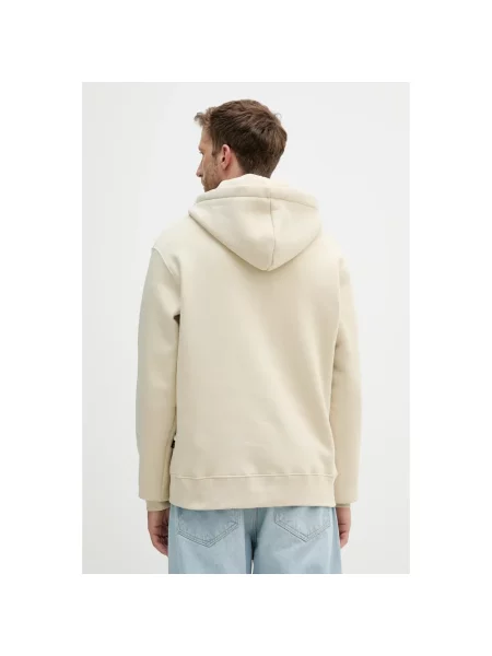 Bluza z kapturem i wyhaftowanym logo model ‘Camo Sleeve’ Alpha Industries beżowa