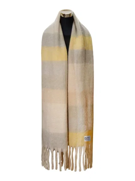 Chillouts Šal Gero / svijetložuta / svijetlosiva bež