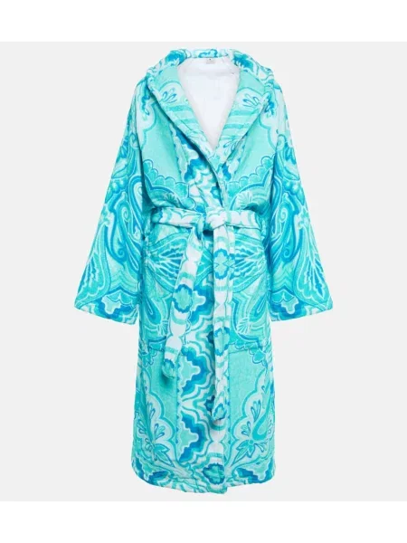 Halat Etro cu imagine cu model paisley albastru