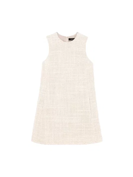 Mała mały sukienka mini Theory tweedowa beżowa