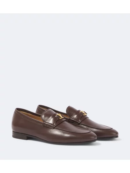 Pantofi loafer Valentino Garavani din piele maro