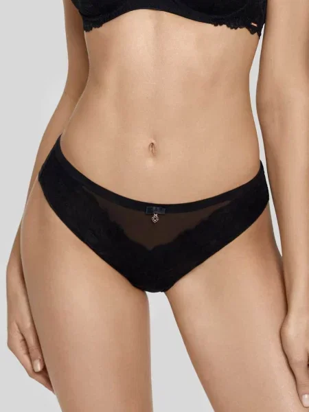 Кружевные трусики слипы чорні