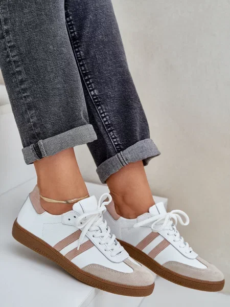 Кожени кецове Zazoo бежово