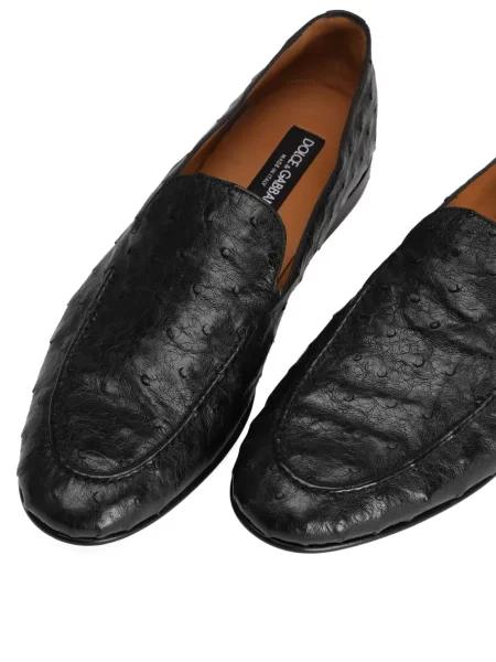 Pantofi loafer Dolce & Gabbana din piele slip-on negru
