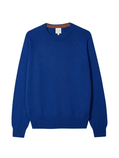 Pulover Paul Smith cu decolteu rotund albastru