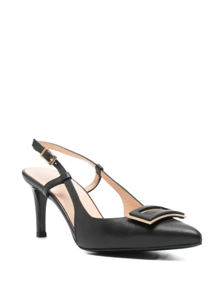 Pantofi cu toc Sergio Moretti Firenze cu cataramă slingback negru