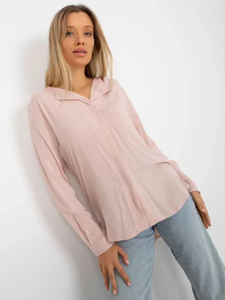 Bluză Fashionhunters cu decolteu în V roz