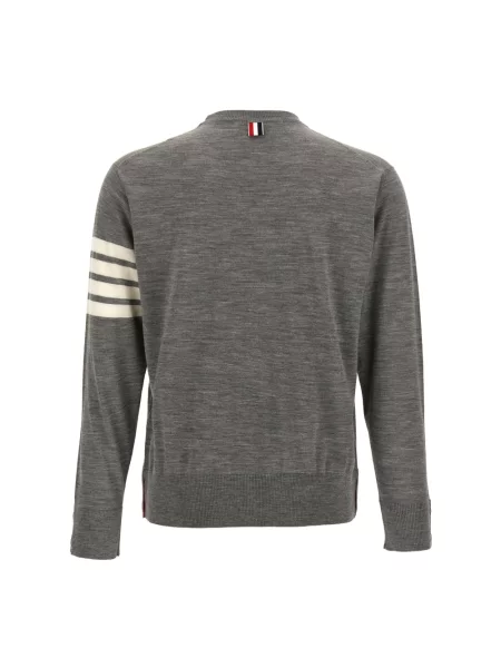 Dzianinowy sweter Thom Browne szary