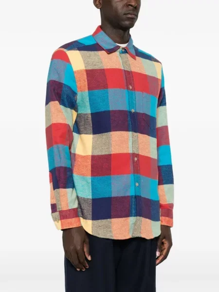 Kostkovaná flanelová košile Portuguese Flannel modrá