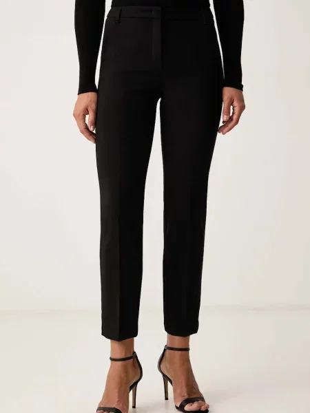 Marella pantaloni pentru femei cu vâscoză Emme by negru