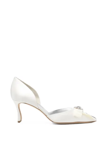 Pantofi cu toc Manolo Blahnik alb