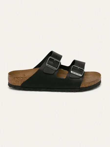 Usnjeni natikači Birkenstock Arizona SFB črna